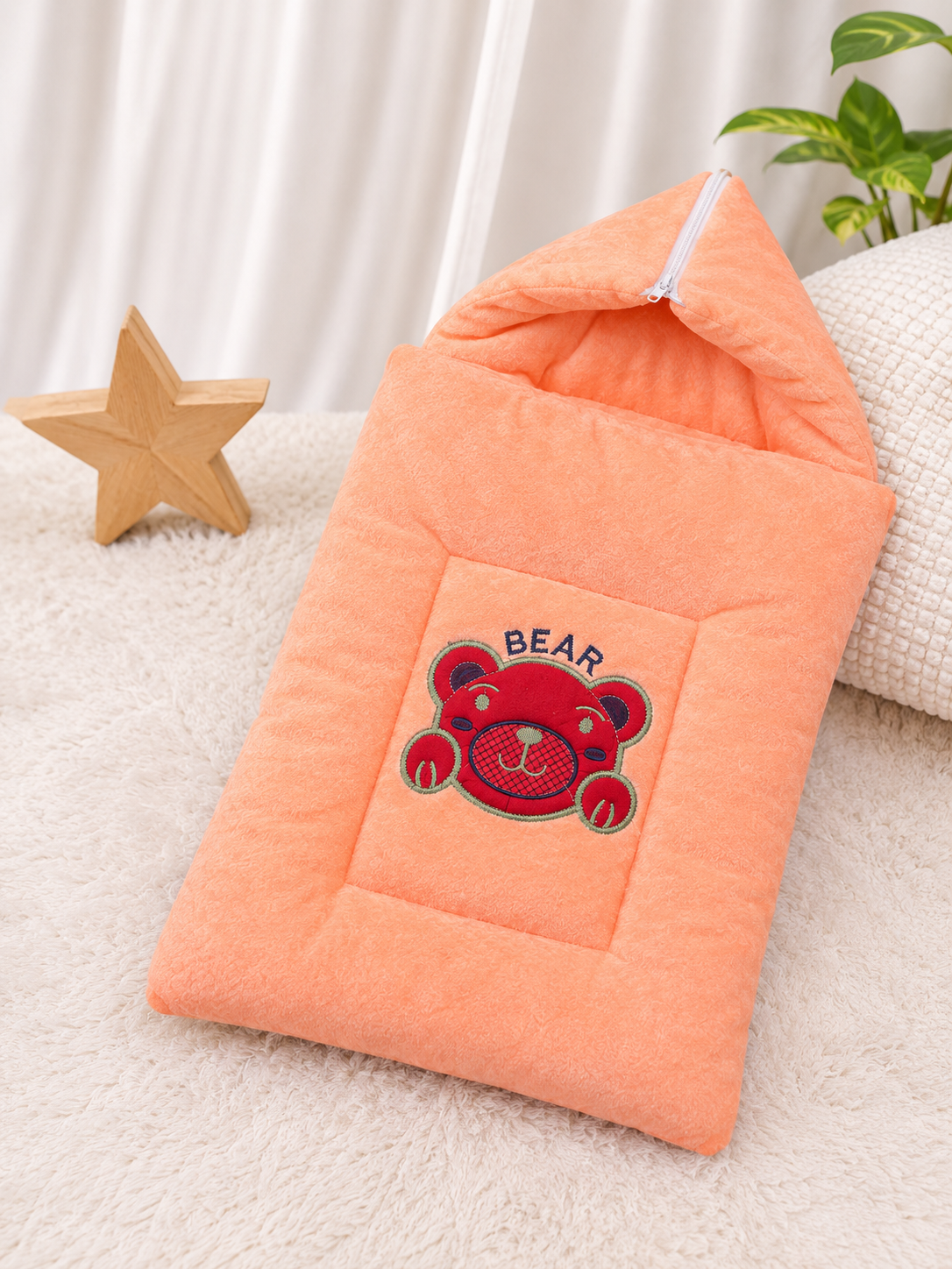Mom Snuggle Baby Wrapper Carry Nest – Soft Velvet Sleeping Bag