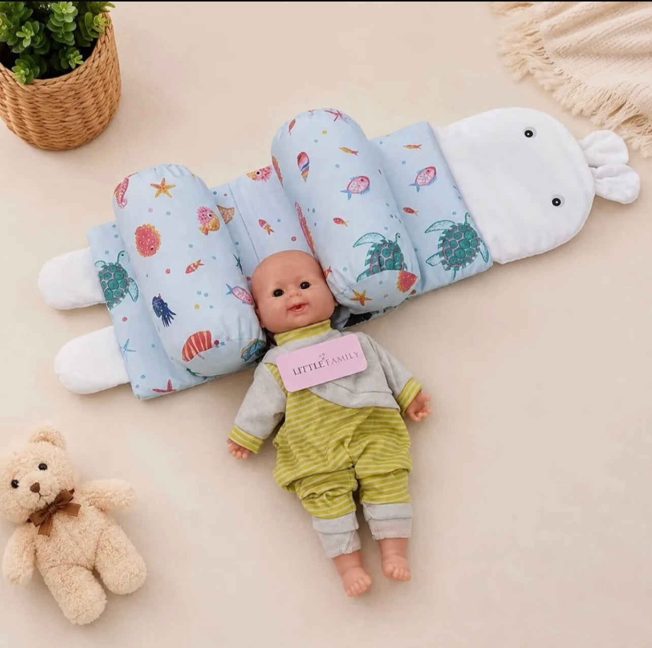 Baby Head Shaping Pillow with Side Support Cushion