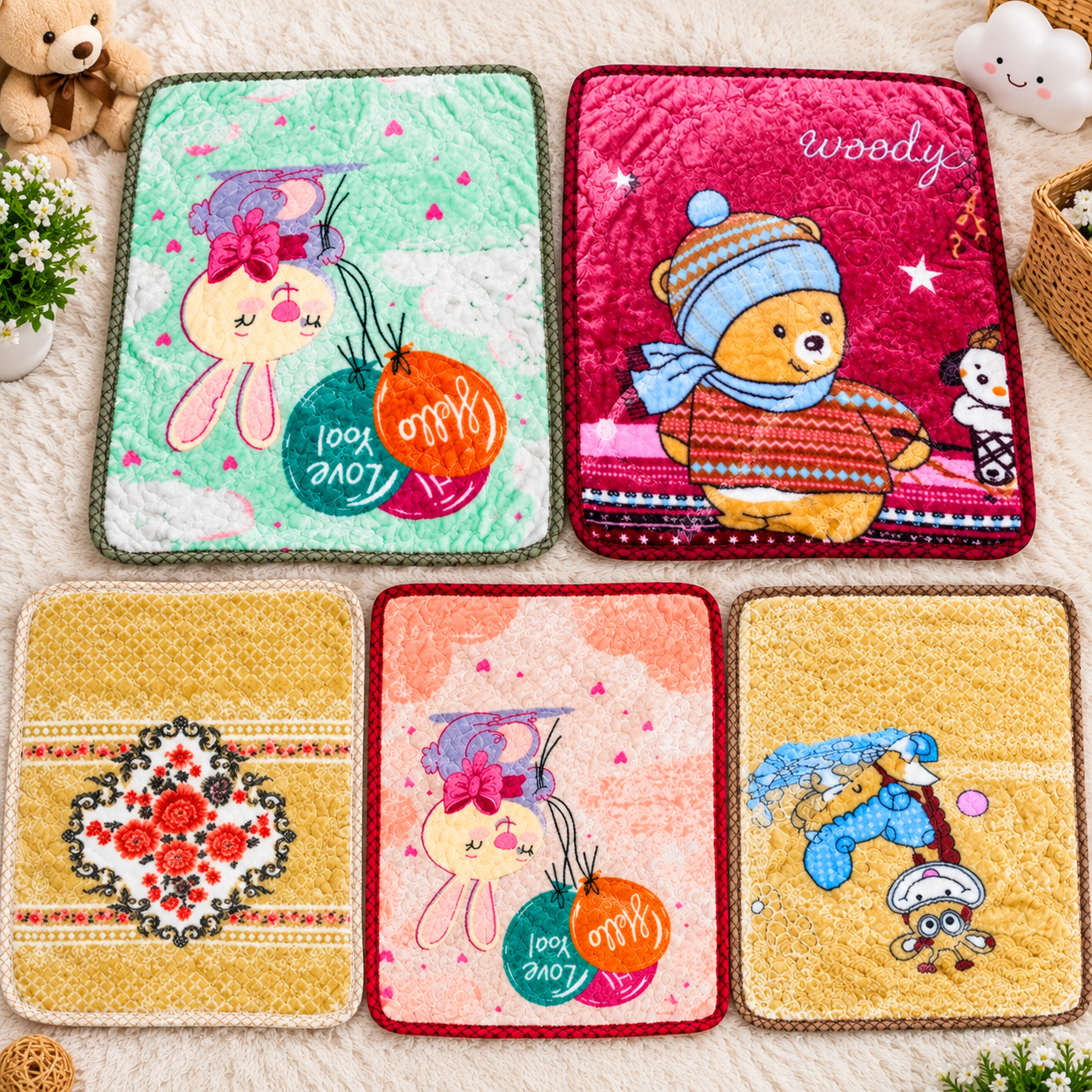 Soft & cozy baby blanket with beautiful assorted prints