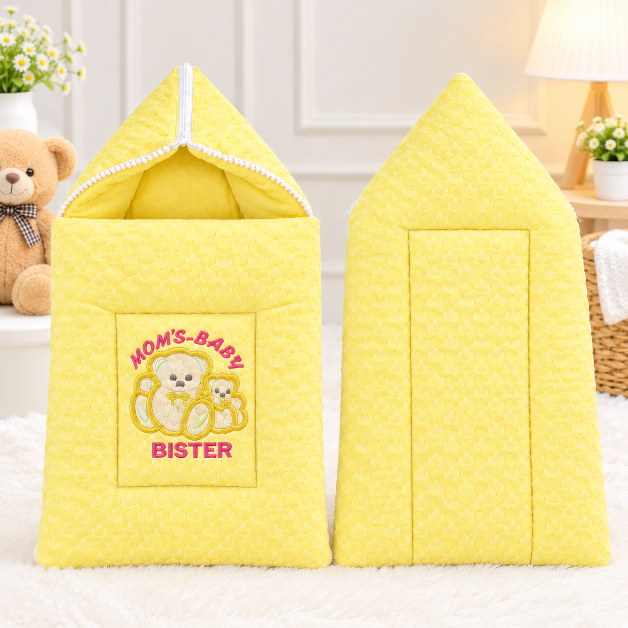 Moms & Baby Bister Baby Sleeping Bag – Soft Quilted Carry Nest