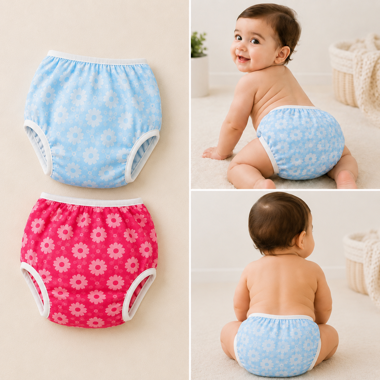 Water Proof washable Towel Nappy for new born babies to younger babies - diapers