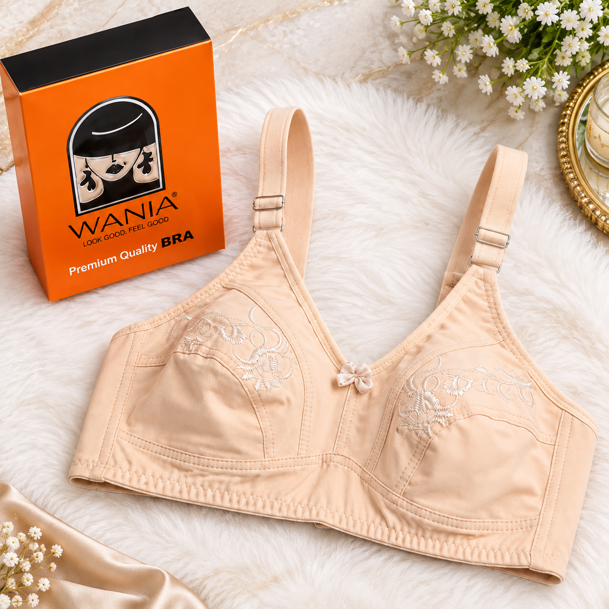 Wania Premium Quality Malai Embroidered Comfort Bra