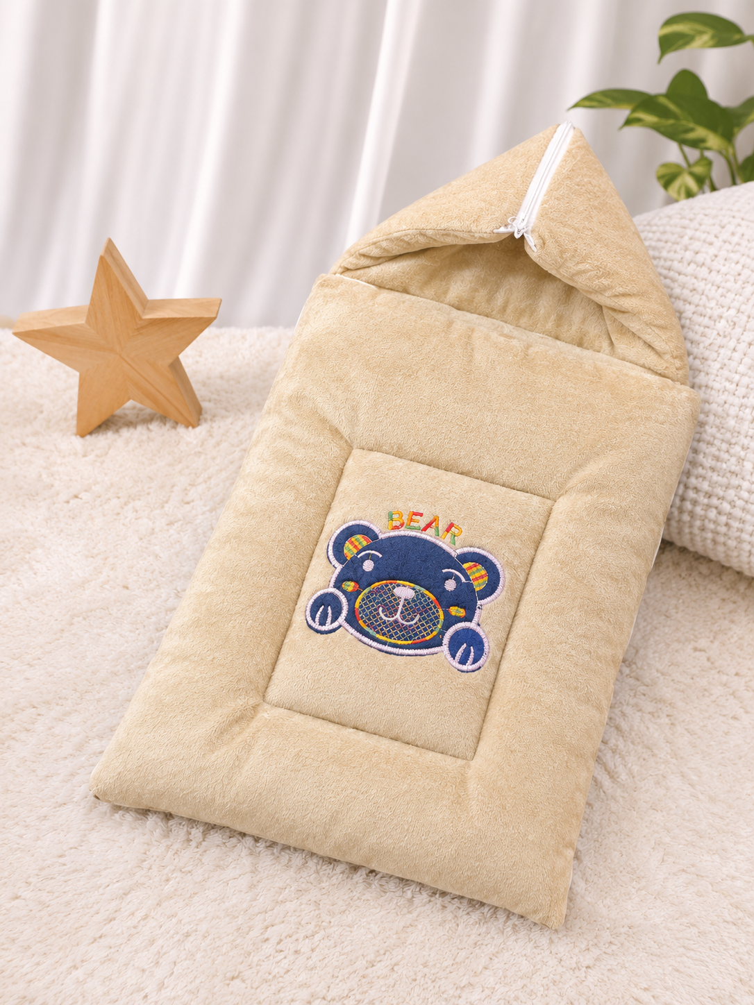 Mom Snuggle Baby Wrapper Carry Nest – Soft Velvet Sleeping Bag