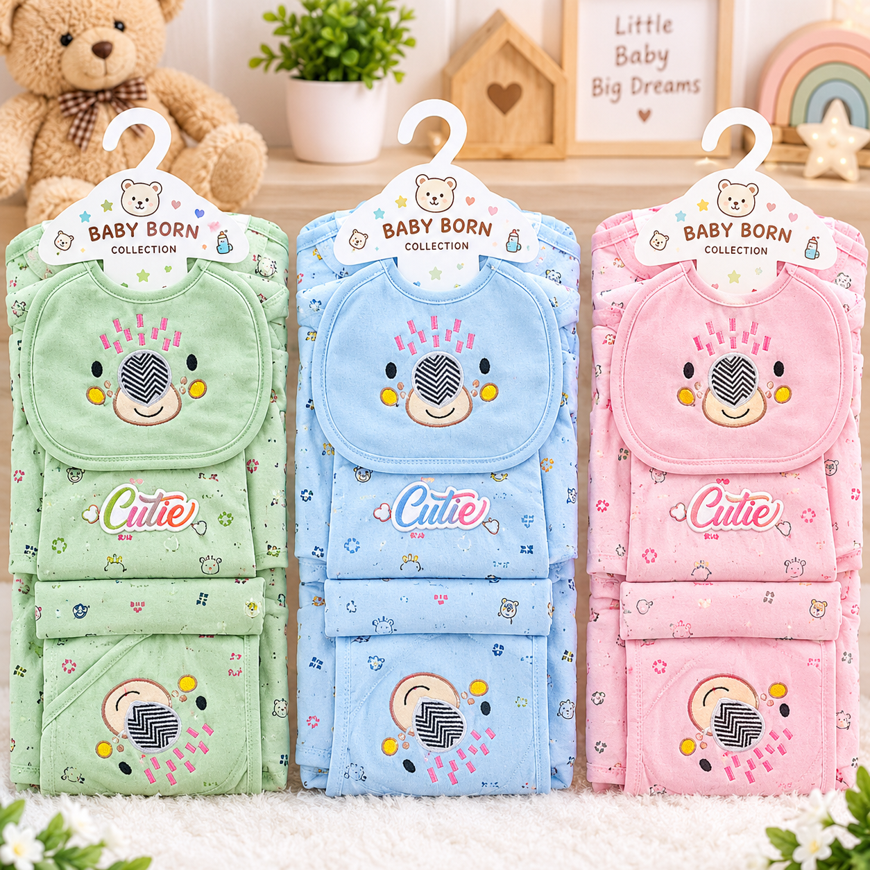 5 piece Baby Gift Set For Newborn | 0–3 Months, in Different designs