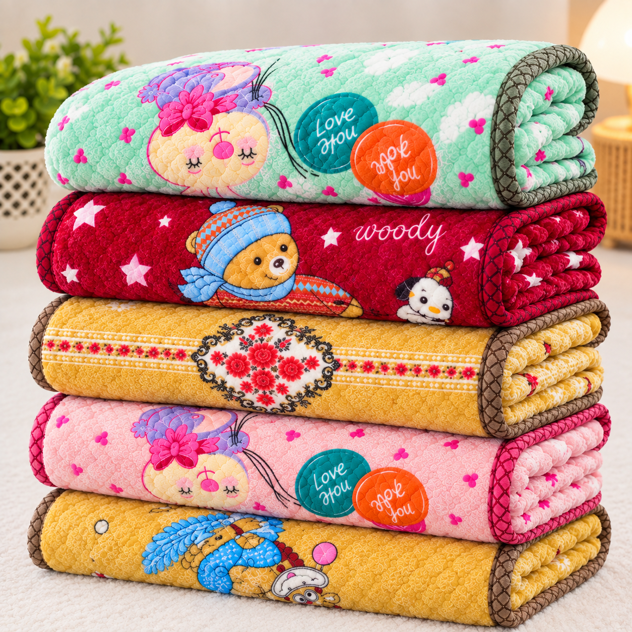 Soft & cozy baby blanket with beautiful assorted prints