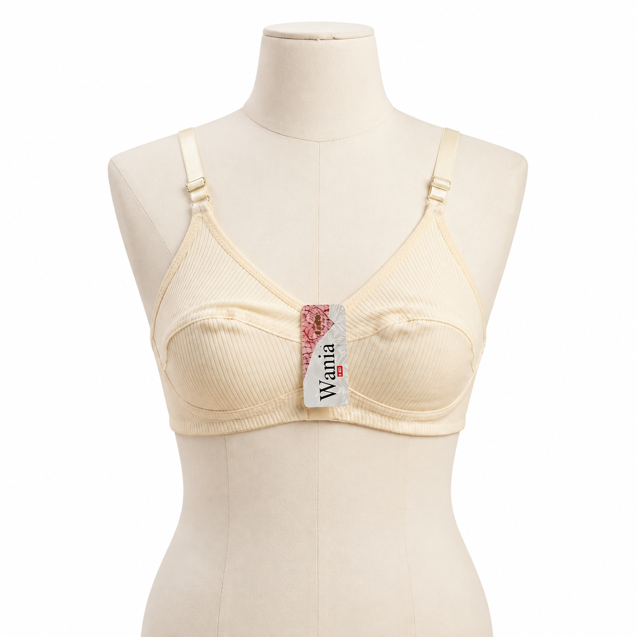 Wania Comfortable Non-Padded Ribbed Malai Bra With Adjustable Straps