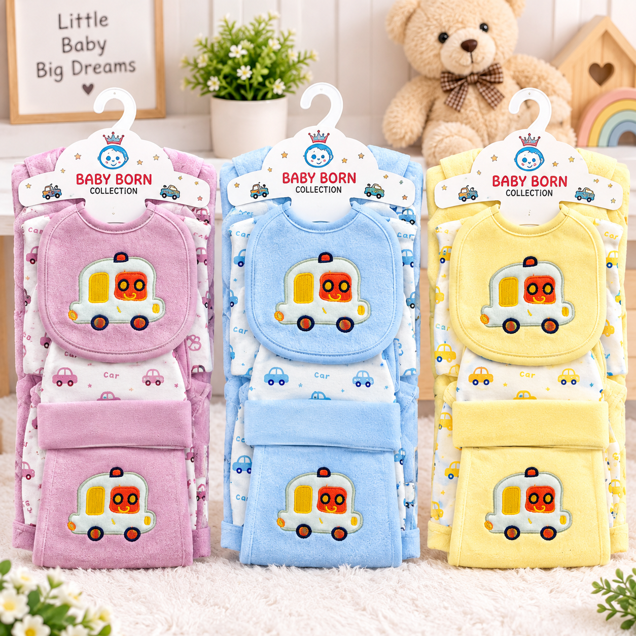 5 piece Baby Gift Set For Newborn | 0–3 Months, in Different designs