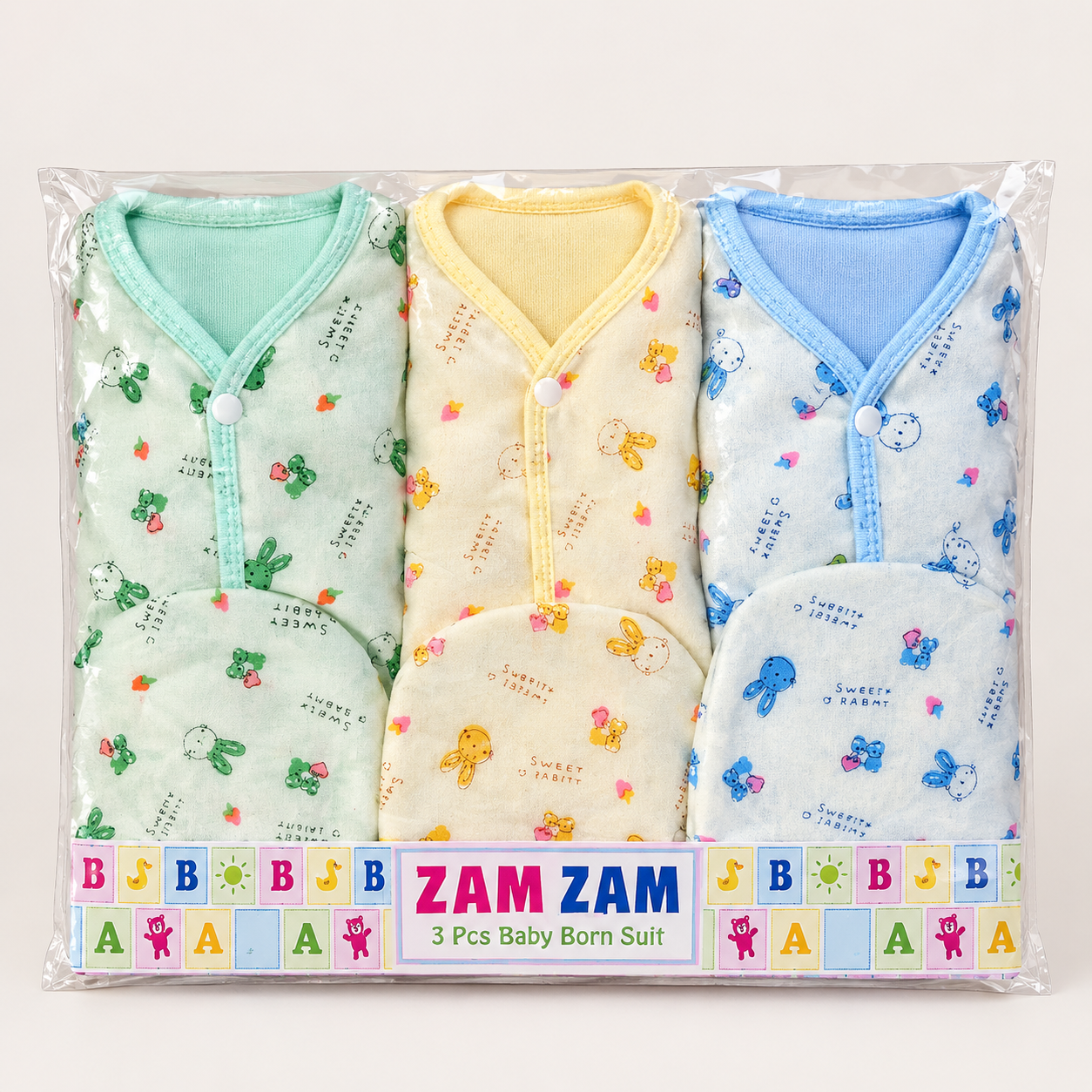 3 Pcs Baby Winter Fleece Suit Set – Soft, Warm & Comfortable Newborn Wear 👶❄️