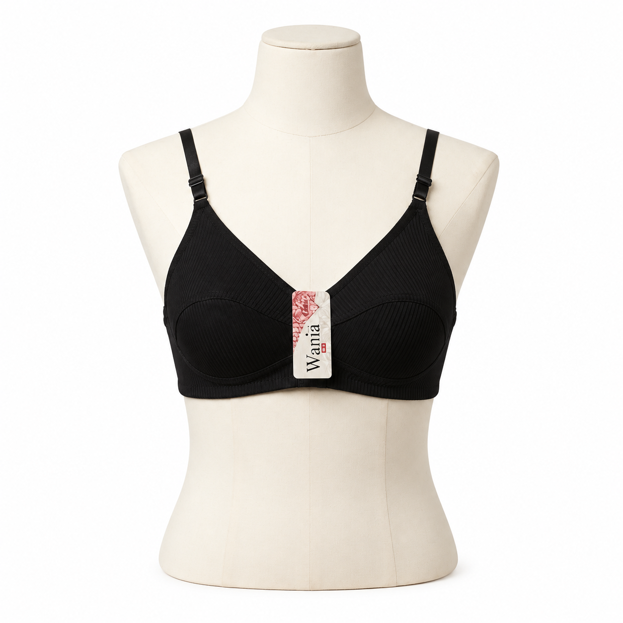 Wania Comfortable Non-Padded Ribbed Malai Bra With Adjustable Straps